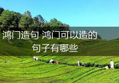鸿门造句 鸿门可以造的句子有哪些