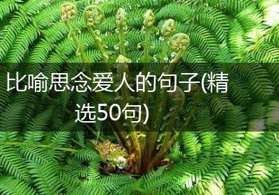 比喻思念爱人的句子(精选50句)