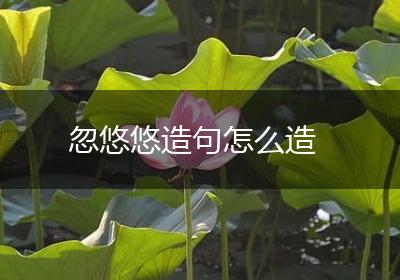 忽悠悠造句怎么造