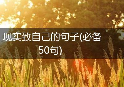 现实致自己的句子(必备50句)