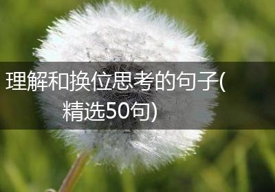理解和换位思考的句子(精选50句)