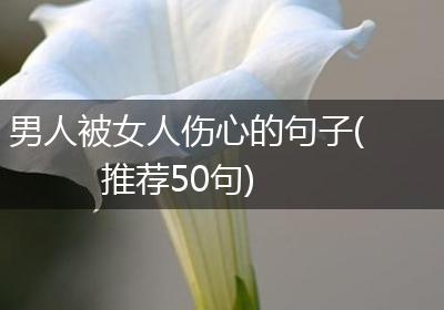男人被女人伤心的句子(推荐50句)