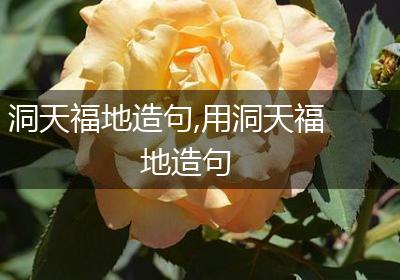洞天福地造句,用洞天福地造句