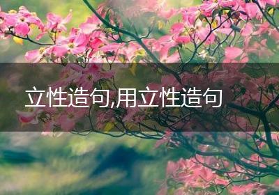 立性造句,用立性造句