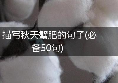 描写秋天蟹肥的句子(必备50句)