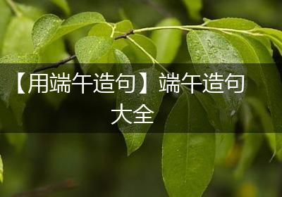 【用端午造句】端午造句大全
