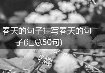 春天的句子描写春天的句子(汇总50句)