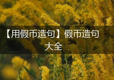 【用假币造句】假币造句大全