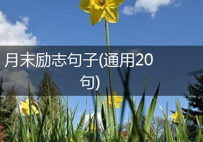 月末励志句子(通用20句)