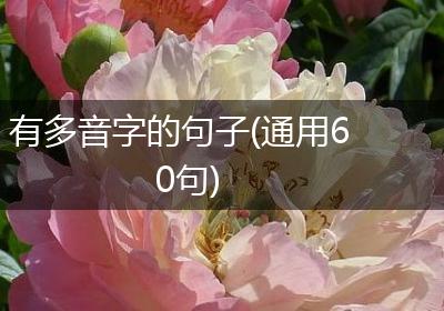 有多音字的句子(通用60句)