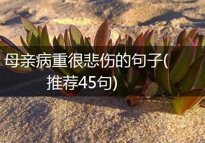 母亲病重很悲伤的句子(推荐45句)