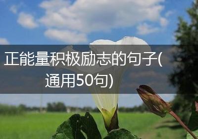 正能量积极励志的句子(通用50句)