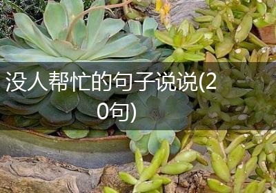 没人帮忙的句子说说(20句)
