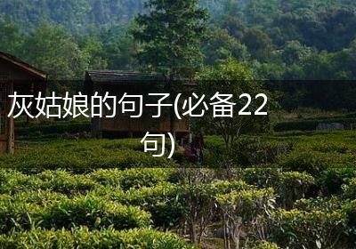 灰姑娘的句子(必备22句)
