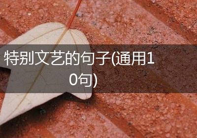 特别文艺的句子(通用10句)