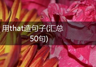 用that造句子(汇总50句)