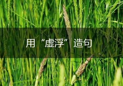 用“虚浮”造句
