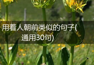 用着人朝前类似的句子(通用30句)