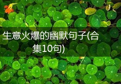 生意火爆的幽默句子(合集10句)
