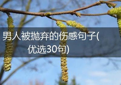 男人被抛弃的伤感句子(优选30句)
