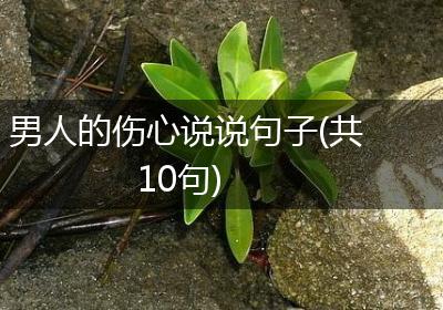 男人的伤心说说句子(共10句)