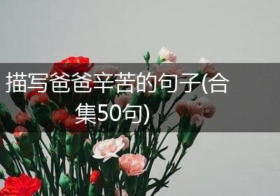 描写爸爸辛苦的句子(合集50句)