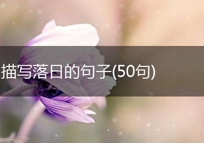 描写落日的句子(50句)