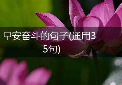 早安奋斗的句子(通用35句)