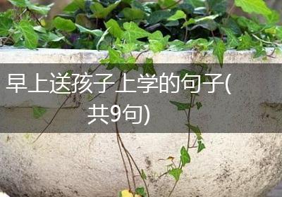 早上送孩子上学的句子(共9句)