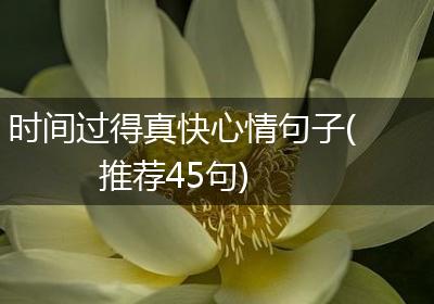 时间过得真快心情句子(推荐45句)