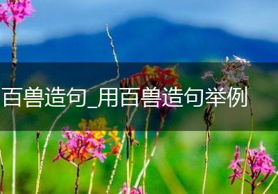 百兽造句_用百兽造句举例