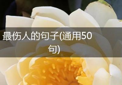 最伤人的句子(通用50句)