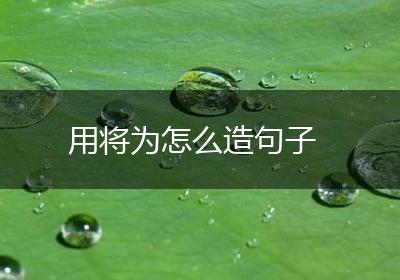 用将为怎么造句子