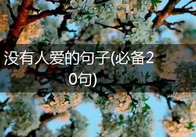 没有人爱的句子(必备20句)