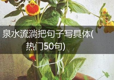 泉水流淌把句子写具体(热门50句)