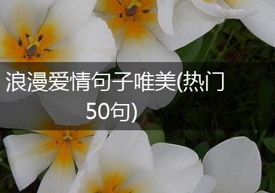 浪漫爱情句子唯美(热门50句)