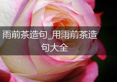 雨前茶造句_用雨前茶造句大全