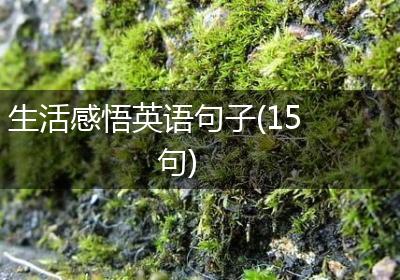 生活感悟英语句子(15句)