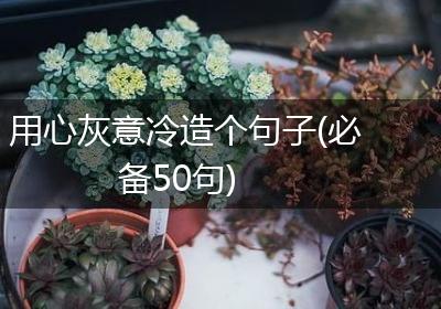 用心灰意冷造个句子(必备50句)
