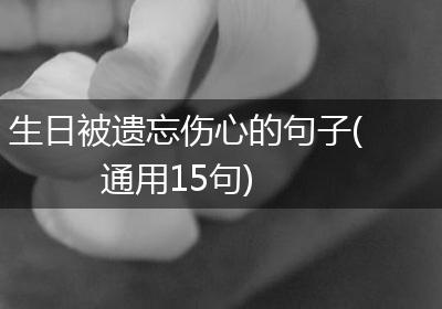 生日被遗忘伤心的句子(通用15句)