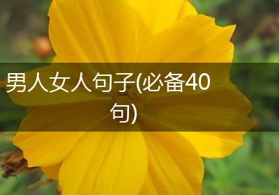 男人女人句子(必备40句)