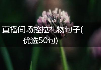 直播间场控拉礼物句子(优选50句)