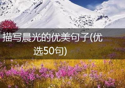 描写晨光的优美句子(优选50句)