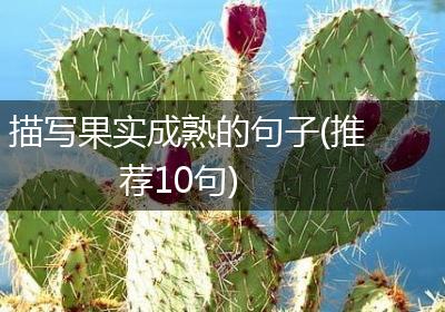 描写果实成熟的句子(推荐10句)
