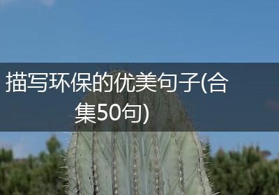 描写环保的优美句子(合集50句)