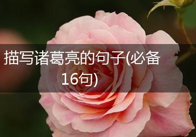描写诸葛亮的句子(必备16句)