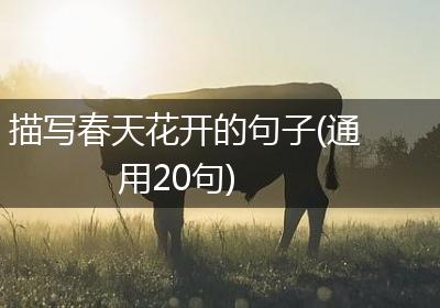 描写春天花开的句子(通用20句)