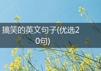 搞笑的英文句子(优选20句)
