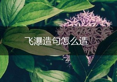 飞瀑造句怎么造