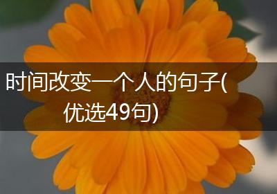 时间改变一个人的句子(优选49句)